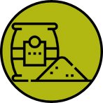 Zementestrich – robuster Estrich für Bodenaufbauten Icon für Zementestrich als klassischer Estrich für Wohn- und Gewerbebau